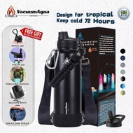 Vacuum Aqua 22oz 32oz 40oz Flask with Cap Lid Insulated Tumbler Hot and Cold Water Bottle
