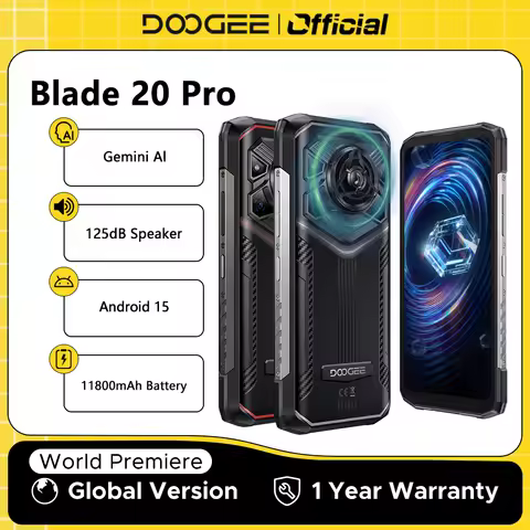 Global Version DOOGEE Blade20 Pro Rugged Phone 125dB Speaker Gemini AI 11800mAh Battery 6.6'' Displa