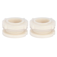 ERMENLED 2pcs DN40 Bulkhead Fitting G1-1/2 ABS Tower Tank Connector Well-Made Corrosion-Resistant Pi