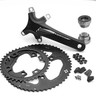 High Quality Road Bike Crankset Aluminum Alloy Crank39-53T Lightweight Bottom Bracket