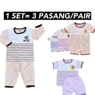 BABY SHIRT & PANT 1 SET/BAJU BABY BAJU BAYI 1 SET 3X BAJU 3X SELUAR COTTON