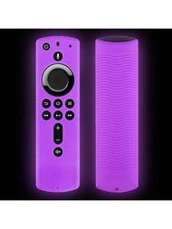 適用於fire Tv Stick 4k Alexa語音遙控器第2代及2018年後推出的遙控器的firestick遙控器保護套-閃耀紫色