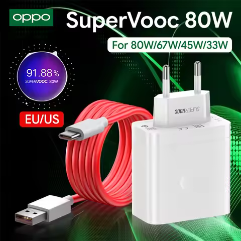 OPPO Supervooc 80W Charger EU US Fast Charging Adapter 33W 45W Oppo Cargador Type C Cable Oppo Find 