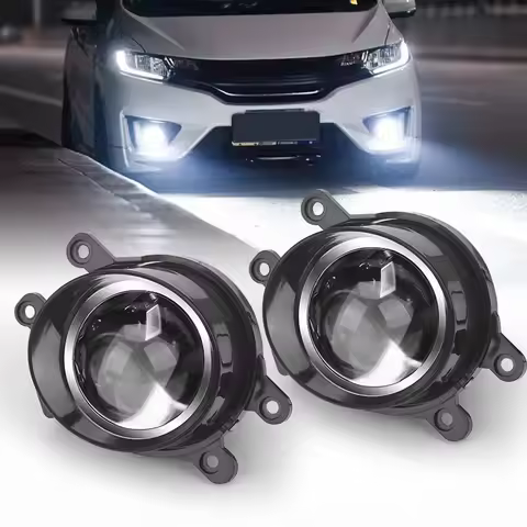 3Inch Bi LED Fog Light Lens 12V PTF Lenses Fog Lamp 40W Hi Lo Beam for Toyota Highlander Avensis Cor