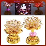 MagiDeal LED Lotus Buddhist Color Changing Buddha Lotus Lamps Battery Operated Buddhist Lamp Worship