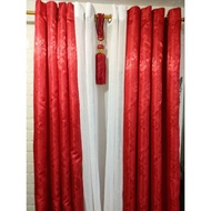 Satin Curtains 6FT(69"L X 56"W)/ 7Ft(84"L X 56"W)-3N1