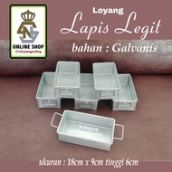 Galvanized pan 18x9x6