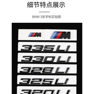 適用寶馬3系車標M320i 330 328i 335i后尾標改裝黑色GT字母車標貼