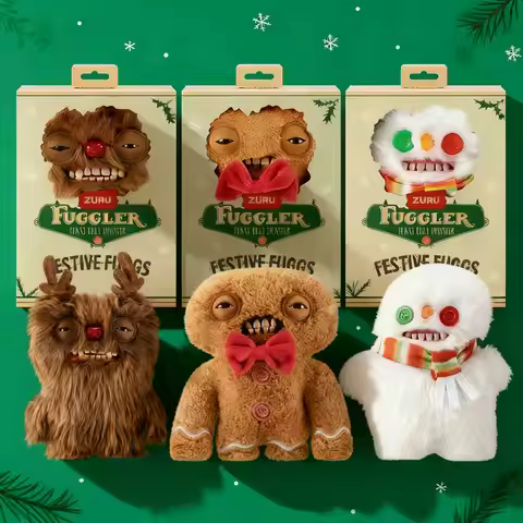 NEW Fuggler Festive Fuggs Soft Plush Toys Christmas Decorations Snowman Reindeer Dolls Funny Ugly To