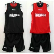MERAH INDONESIAN AND1 BASKETBALL JERSEY BLACK RED REVERSIBLE