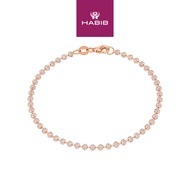 HABIB BEADS PLANET | Oro Italia 916 Rose and White Gold Bracelet GW49831124(250RW)-BI (22K Gold)