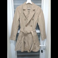 Prada 淺駝色雙排釦薄風衣