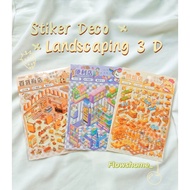 3D deco landscaping sticker 3D room sticker/, 3D aesthetic Korean room sticker/