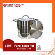 Supra Stock Pot 12 QT Stainless Steel Supra Pot