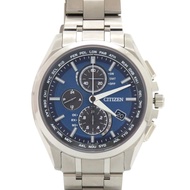近全新 Citizen Attesa AT8040-57L 超級鈦金屬藍色光動能腕錶，藍色錶盤，型號 1342 [二手] CITIZEN