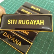 🔥🔥🔥Nametag Epoxy Tanda Nama Jabatan Sekolah Gold dan Silver