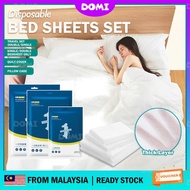 DOMI Travel Disposable Bed Sheets Set Hotel Pillow Cover Quilt Cover One Time Use Bedsheet Sarung Ba