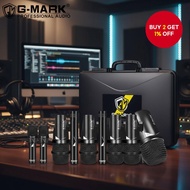 GMark G7S 7-Mic Set Wired Dynamic Drum Microphone Kit for Kick, Bass, Tom, Drums, Vocal, Band, DJ, S
