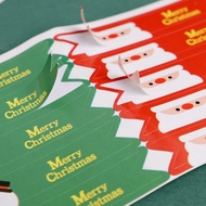 10Pcs/Set Cartoon Santa Claus Envelope Closure Sticker  Christmas DIY Decor Paper Sticker Xmas Gift Box Bag Baking Wrapping Seal Label Sticker