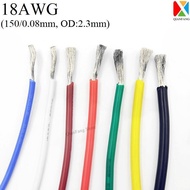 【✔In stock】 fka5 1m Wire Cable 18awg Super Soft Silicone Insulated High Temperature Flexible Heat-Resistant Lighting Line Electronic Copper Wire