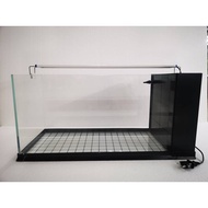 *Ready Store* 60cm Aquarium CC Glass Side Tank Set Pump+LED 超白缸 侧边氧气泵+LED灯管
