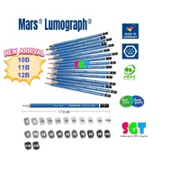 STAEDTLER Mars Lumograph Pencils (12B / 11B / 10B / 9B/ 8B/ 7B/ 6B/ 5B/ 4B/ 3B/ 2B/ HB/ B/ H )