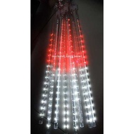 MERAH Decorative Red and White Meteor Lights 17 August 45 CM 8 Rods August Lights