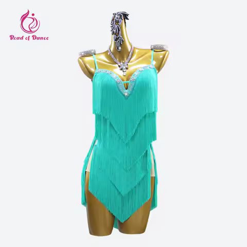 Latin American Dancers Dress Women's Evening Dance Suit Short Clothes For Party Costume Ballroom Gir