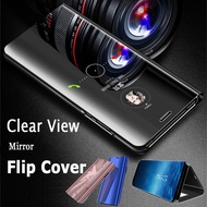 Case OPPO Reno 2 2F 2Z 4 4Pro(4G) Flip Full Body Protection Luxury Electroplate Plating S-View Mirro