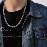PRIA Titanium Rante Necklace Men Anti Rust Original Silver Women Necklace Chain Stainless Steel Guys