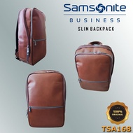 Samsonite Classic Leather Slim Backpack GENUINE USA