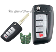รีโมท นิสสัน Nissan เปลี่ยนรีโมทเป็นแบบพับรุ่นใหม่ 315 / 433 Mhz พร้อมคู่มือ Copy (( สินค้าส่งจากในไ