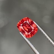 1.55 Ctw Lab Grown Padparascha Pink Sapphire (Czochralski) Cushion Cut 7.4 x 6.2 (mm)