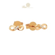 RIO DIAMONDS Infinity Diamond Earring 9K White Gold