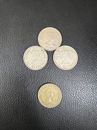 （銀色伍毫3枚1966年）香港硬幣英女王伊利沙伯二世銀色1966年五毫 3枚 Government of Hong Kong Queen Elizabeth ll 1966 $0.5 3 pieces