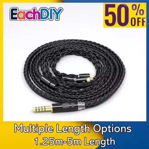 16 Core Sliver plated Black Braided 0.78mm 2pin Earphone Audio Cable For IEM BA Westone W4r UM3X UM3