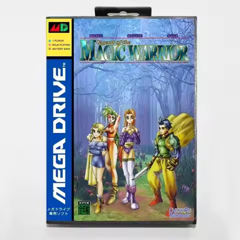 Hot Sale Brave Battle Saga Legend of the Magic Warrior Game Card With JP Box 16bit MD Cart For Sega 