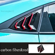 For Honda Civic FC 2016 - 2020 Rear Triangle Cover Carbon Windows Trim Civic FC Car Accessories