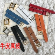 Cowhide Genuine Leather Watch Strap Lychee Pattern Elephant Gray Brown White 16MM20MM Suitable for H