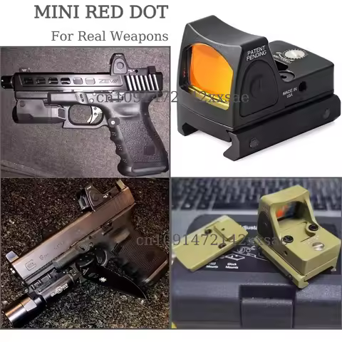 Tactical Metal RM Red Dot Sight Rifle Reflex Sight Scope 20mm Rail For Airsoft Glock Taurus Pistola 
