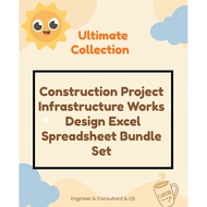 Ultimate Collection - Construction Project Infrastructure Works  Design Excel Spreadsheet Bundle Set