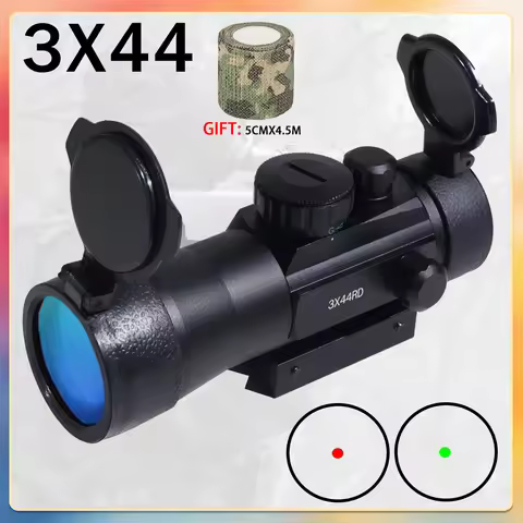 1X40 3X44 Red Dot Sight Hunting Opticsl Scope Compact Reflex Collimator Airsoft Riflescope Tactical 