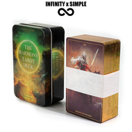 THE HARMONY Tarot DECK in a Tin Card Game Gilded Gold 78-Card Deck with Guidebook Card Game