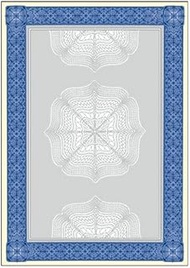 SIGEL DP490 Design Paper, Security, Blue, 185 g, DIN A4, 20 Sheets