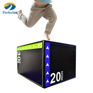 Perfeclan Plyometric Step Box Compact Agility Training Jumping Box Soft Padding Fitness Equipment fo