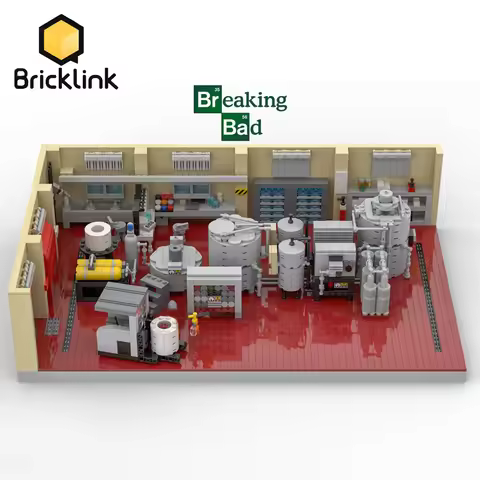 Bricklink Ideas Classic TV Breaking Bad Lab House Walt White Chemistry Laboratory Room MOC City Buil