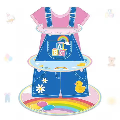 Cartoon Teacher Cake Decorations 3-Tier 1st Birthday Cupcake Stand,Teacher 1st Cake Toppers English