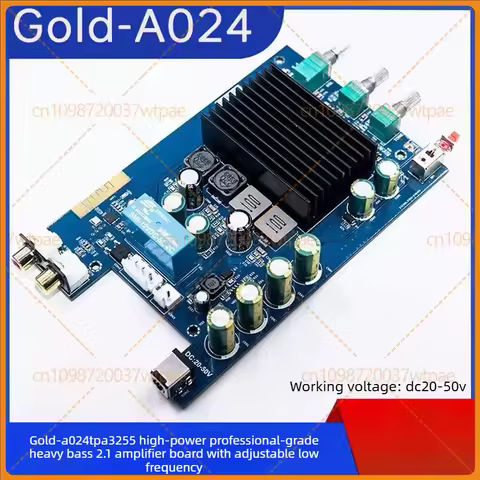 For Gold-A024 TPA3255 2.1 Channel Amplifier Board 70W+70W+300W Adjustable Bass Audio Module