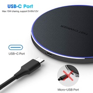30W Fabric Pattern Wireless Charger Aluminum Alloy 20W Fabric Wireless Charging Textile