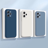 Solid color phone case Redmi 12 4G Full Protect Camera Lens Shockproof TPU Jelly Soft cover C7K